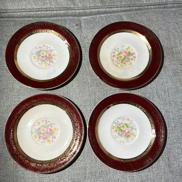Rare vintage 23K gold plates (4) Century by Salem made in USA - Picture 1 of 8